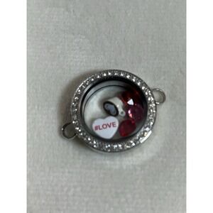 Origami Owl Crystal Living Locket For A Bracelet w/ 5 Charms Authentic New